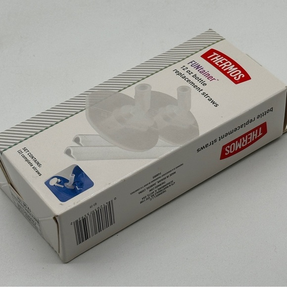 Thermos Replacement Straws for 12 Ounce Funtainer Bottle, Clear 2 Straws - Picture 2 of 5